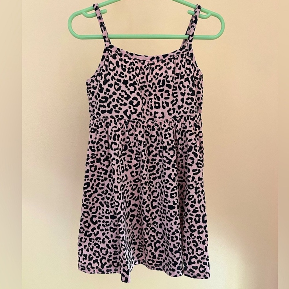 Pink Leopard Summer Dress Cotton Blend Girls Size 3T The Children’s Place